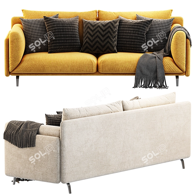 Modern Arflex Faubourg Sofa 3D model image 5