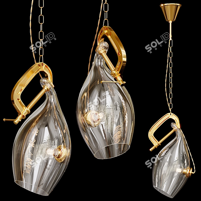 Modern Pendant Lamp CLAMP 3D model image 1