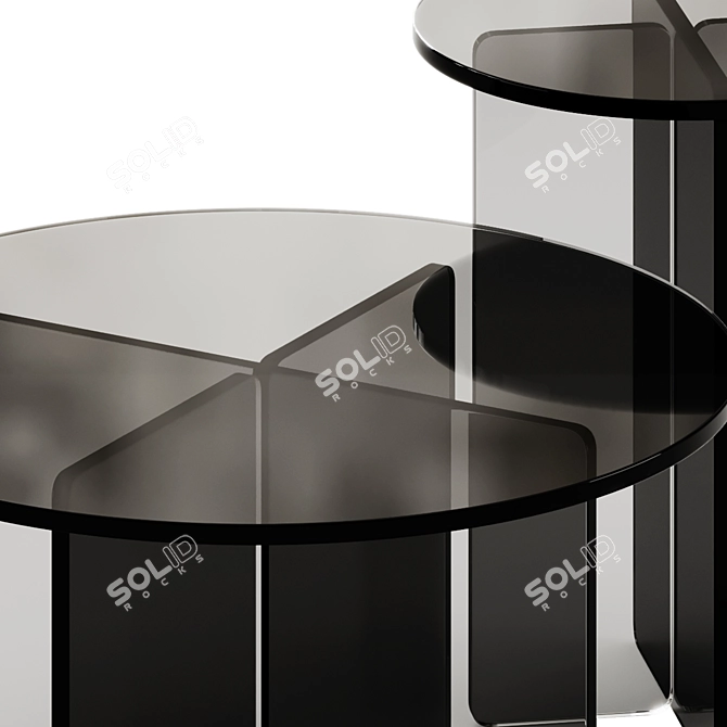 Pastill Iris Glass Tables Set 3D model image 6