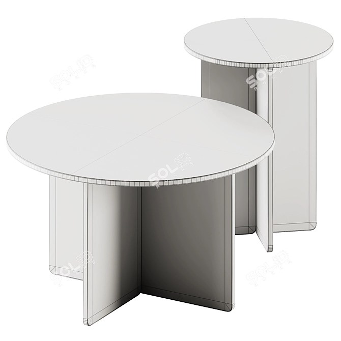Pastill Iris Glass Tables Set 3D model image 7