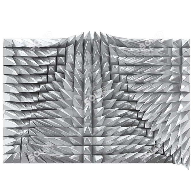 Modern Metal Wall Sculpture 3D model image 6