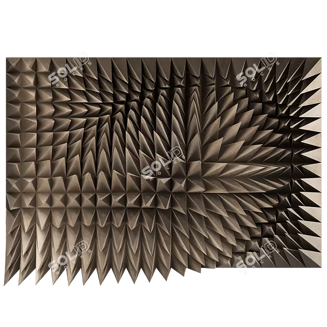 Abstract Metal Wall Sculpture 3D model image 3