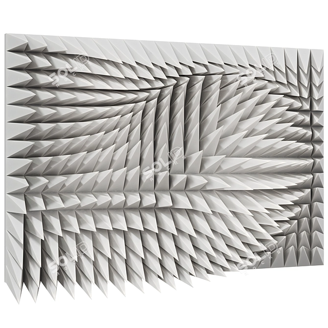 Abstract Metal Wall Sculpture 3D model image 4