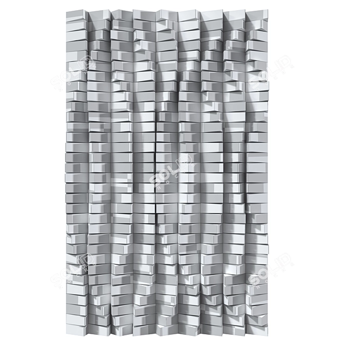 Abstract Metal Wall Sculpture 3D model image 6