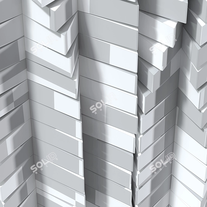 Abstract Metal Wall Sculpture 3D model image 7