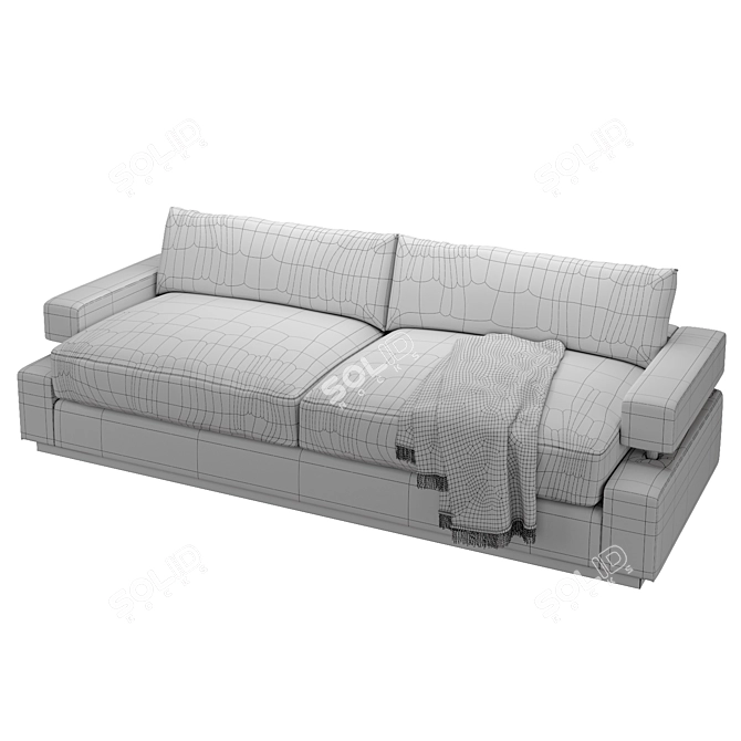 Bern Sofa with Architectural Bronze Base 3D model image 2