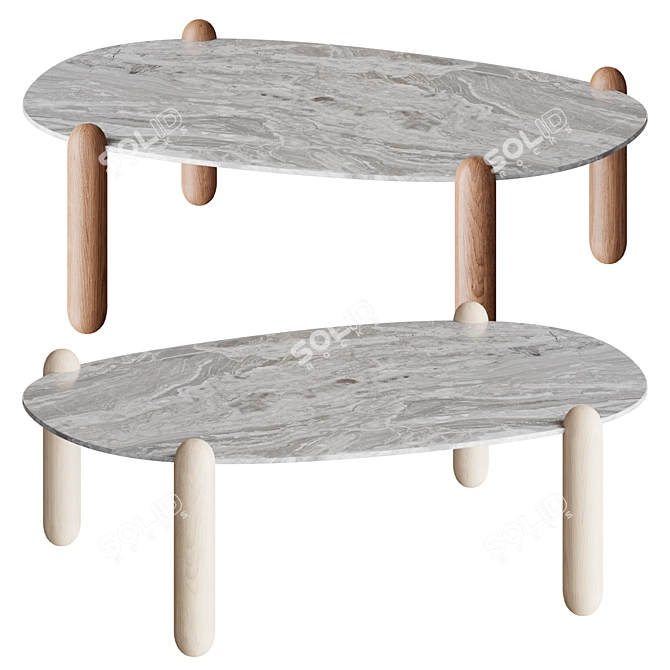 Marble Coffee Table DEAR 3D model image 2