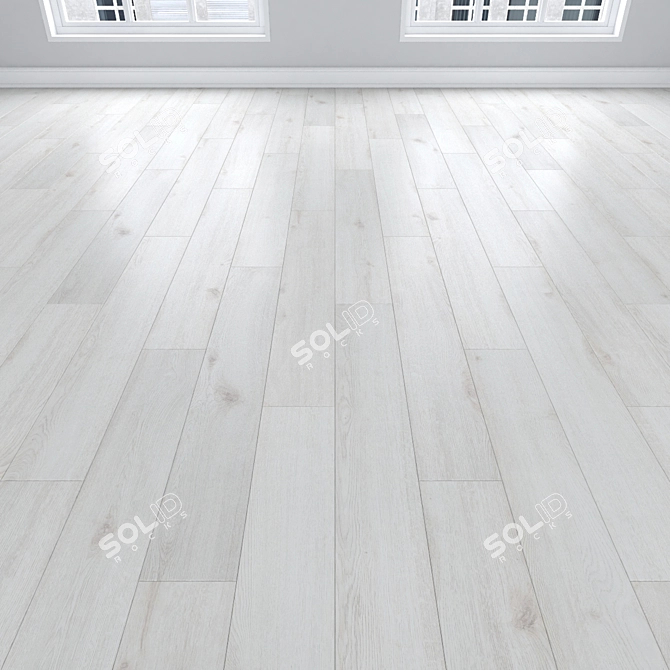 Oak Parquet Flooring Set 3D model image 2