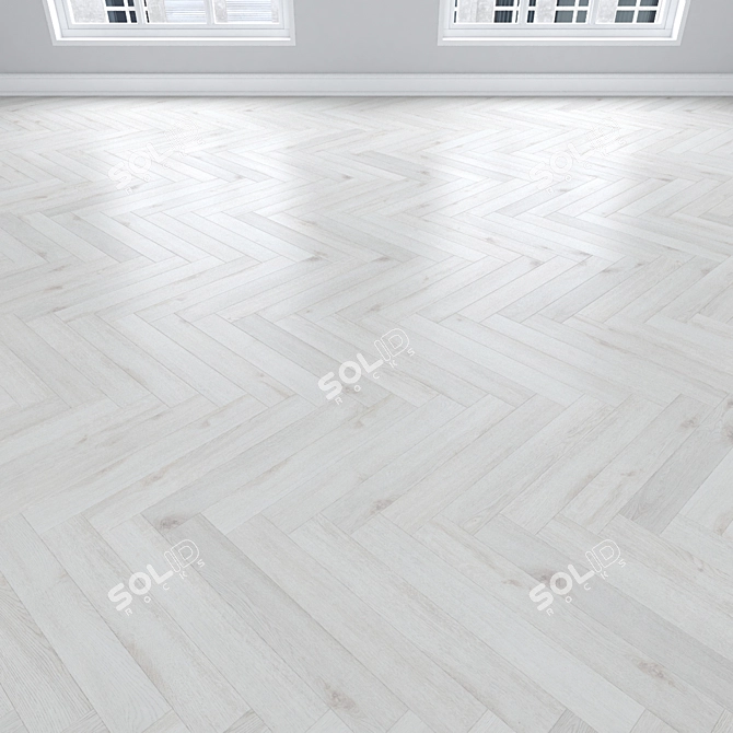 Oak Parquet Flooring Set 3D model image 3