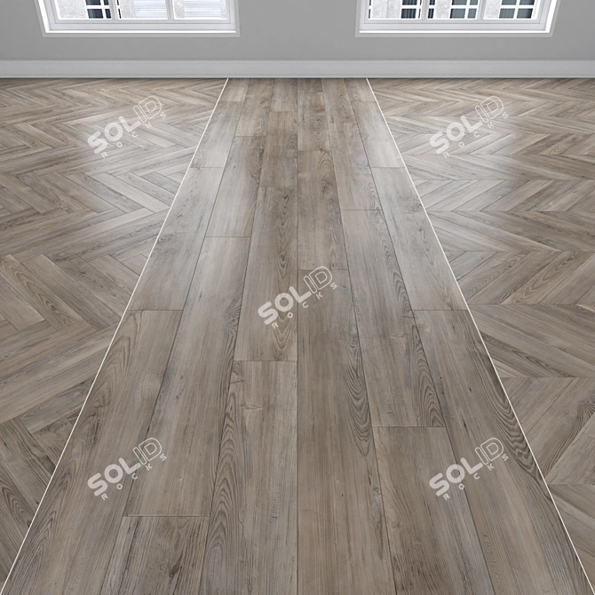 Oak Parquet Set - 3 Styles 3D model image 1