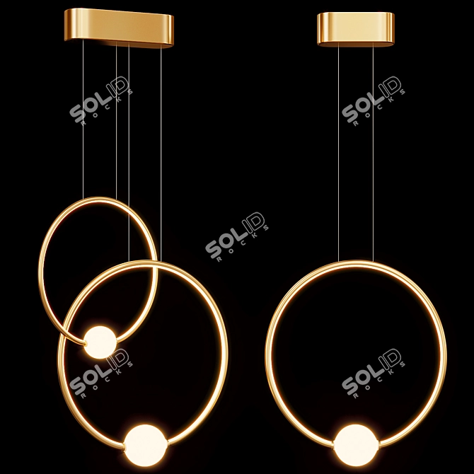 Modern Pendant Lamp Fixture Griggs 3D model image 2