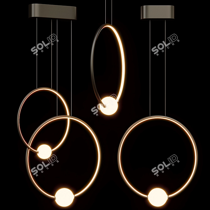 Modern Pendant Lamp Fixture Griggs 3D model image 3