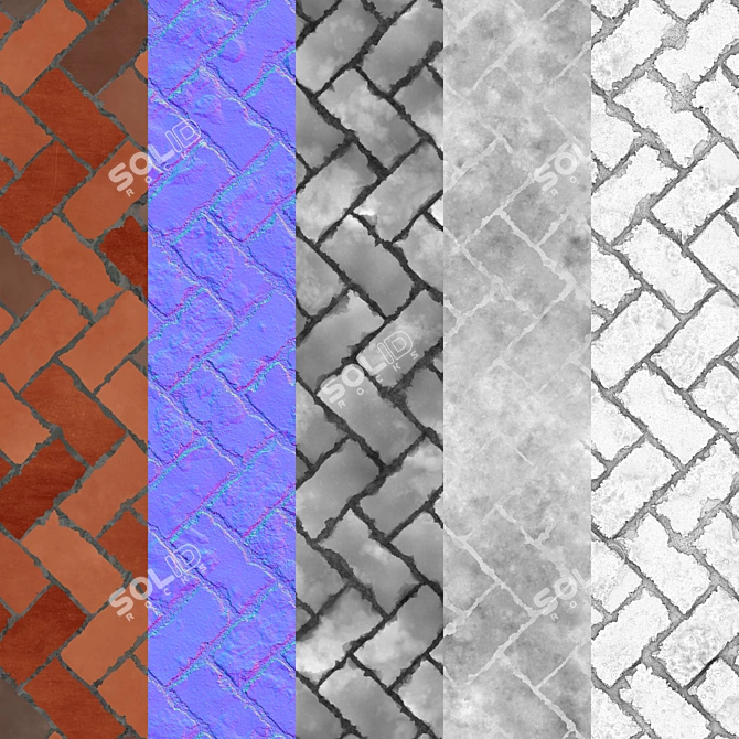 High-Quality Brick Wall Texture 3D model image 6