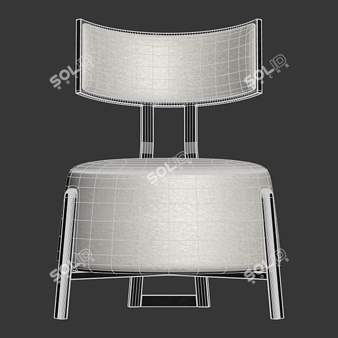 Seamless Textured Lounge Chair Model 3D model image 8