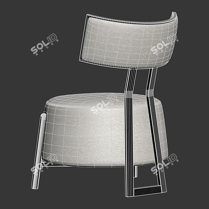 Seamless Textured Lounge Chair Model 3D model image 11