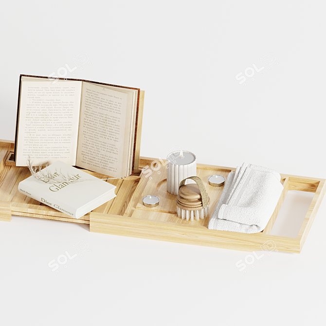 Bathroom Tray Set for 3D 3D model image 2