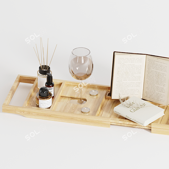 Bathroom Tray Set for 3D 3D model image 3