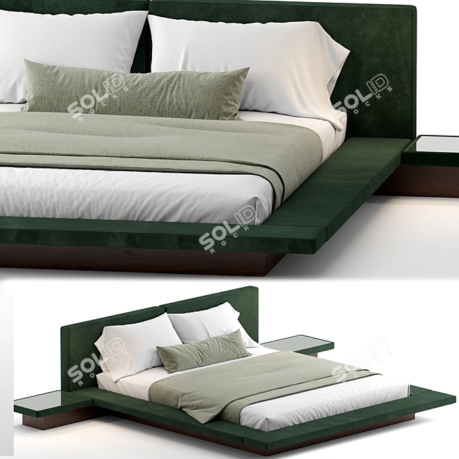 Luxurious Midori Bed by Cosmo 3D model image 2