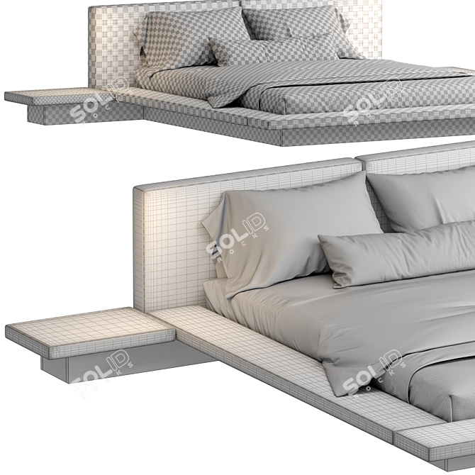 Luxurious Midori Bed by Cosmo 3D model image 5