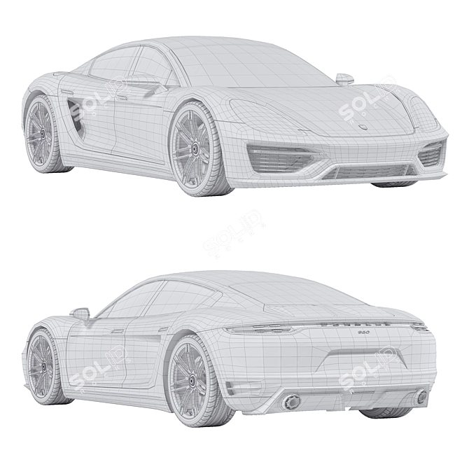 Porsche 960 Vision Turismo Asset 3D model image 3