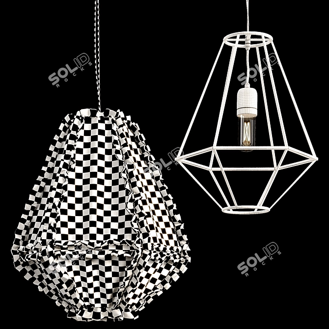 Handcrafted Enoki Cumulus Pendant Chandelier 3D model image 6