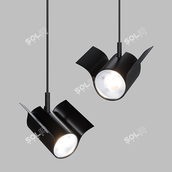 Euroluce RONDINE Pendant Light 3D model image 1