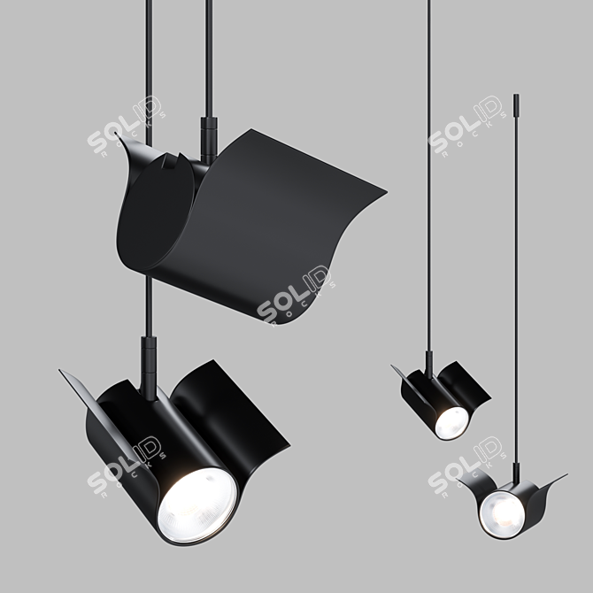 Euroluce RONDINE Pendant Light 3D model image 2