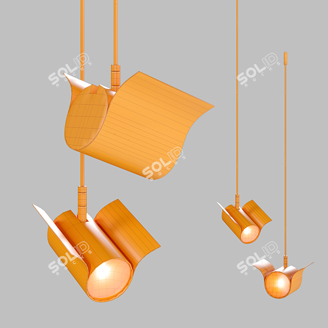 Euroluce RONDINE Pendant Light 3D model image 3