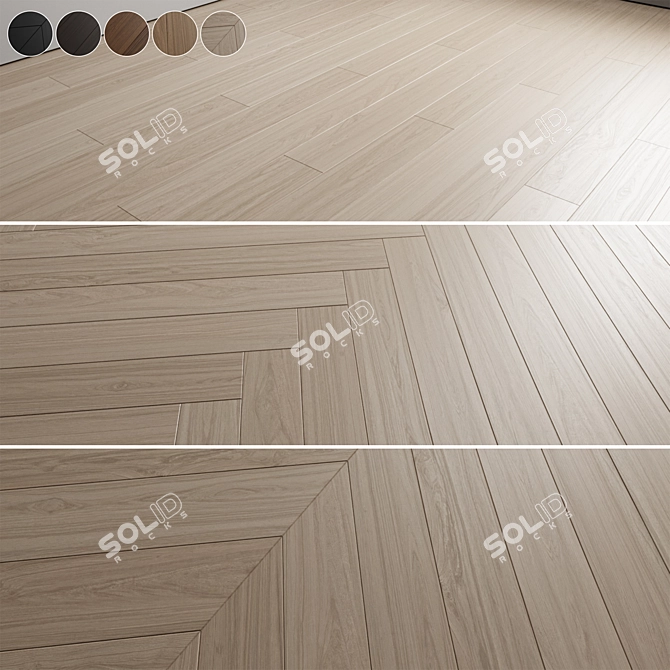 Versatile Oak Floor Textures Set 3D model image 1