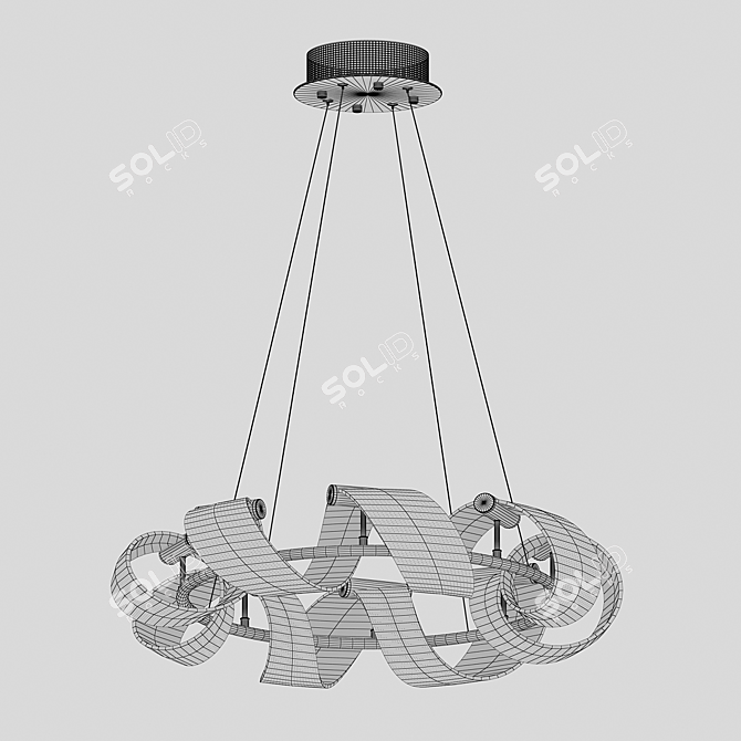 Golden Early Pendant Light 3D model image 2