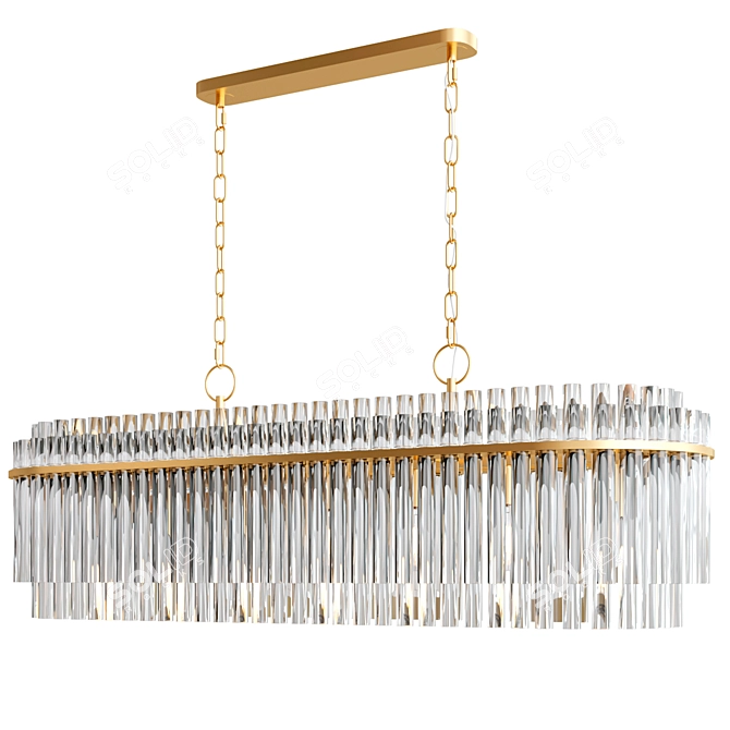 Modern Beckett Linear Suspension Light 3D model image 1