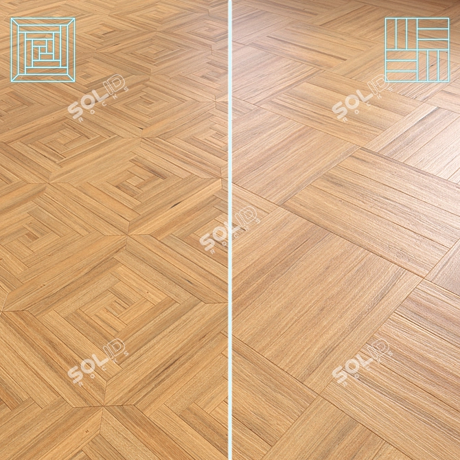 Wooden Floor 3D Model 3D model image 1