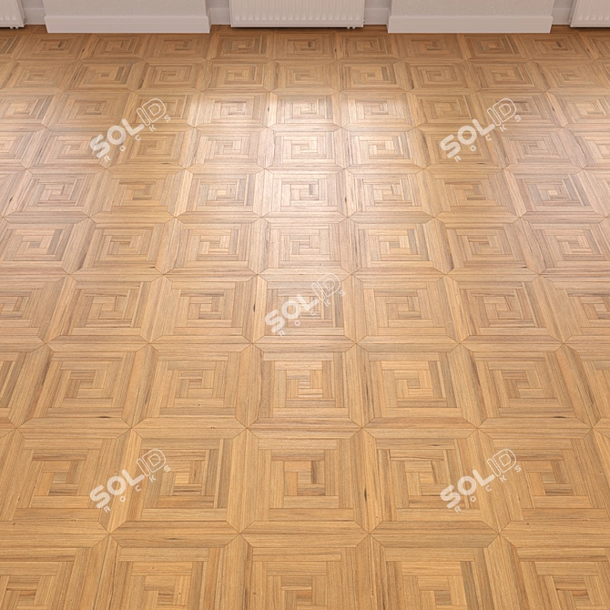 Wooden Floor 3D Model 3D model image 2