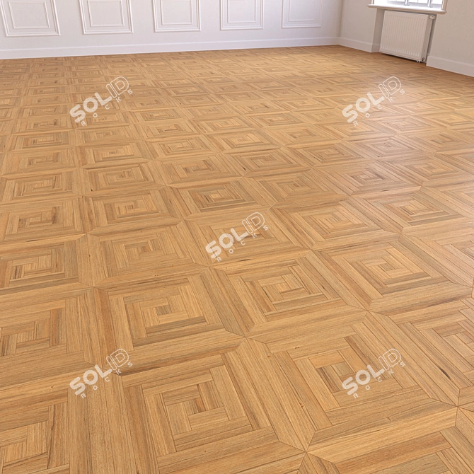 Wooden Floor 3D Model 3D model image 4