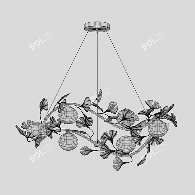 Asta Gold Pendant Light Fixture 3D model image 2