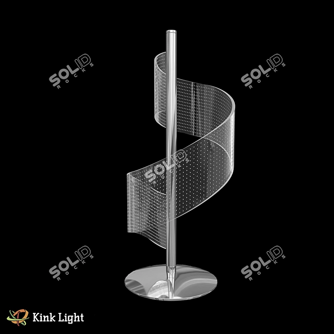 Chrome Acrylic Table Lamp, 48.5cm 3D model image 1