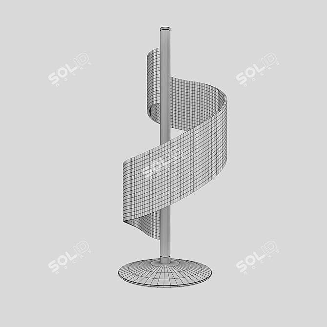 Chrome Acrylic Table Lamp, 48.5cm 3D model image 2