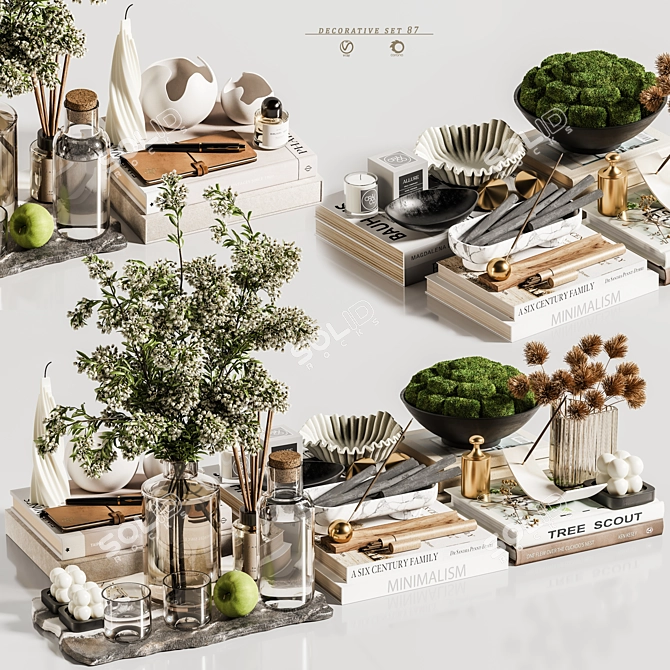 Elegant Decor Set for 3D 3D model image 2