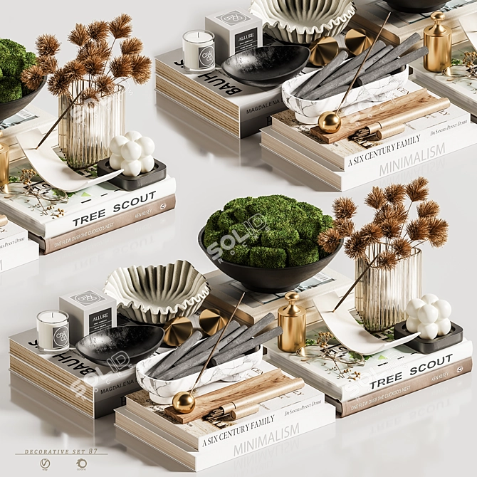 Elegant Decor Set for 3D 3D model image 4