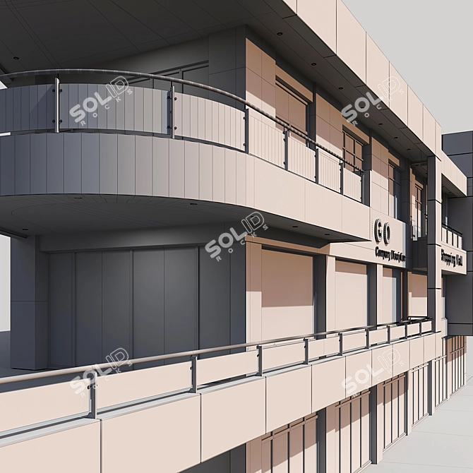 Dual-level Commercial Structure 3D model image 5