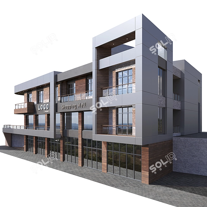 Dual-level Commercial Structure 3D model image 6