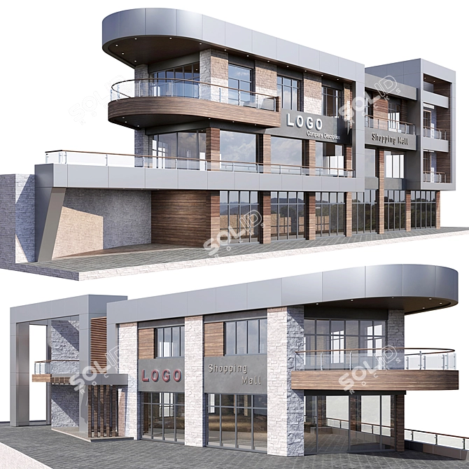 Dual-level Commercial Structure 3D model image 11