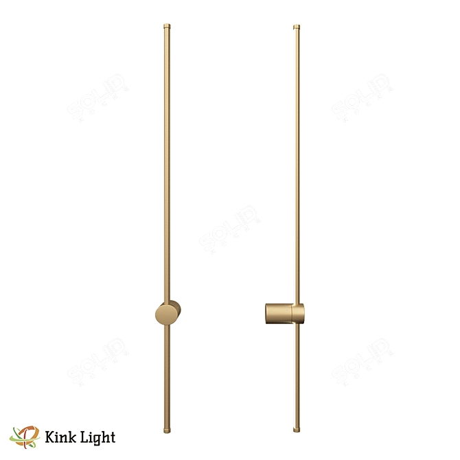 Loki Mat Gold Architectural Sconce 3D model image 1
