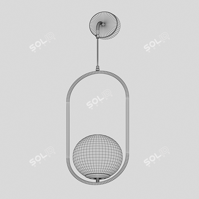 Kenti Bronze Loft Wall Light 3D model image 2