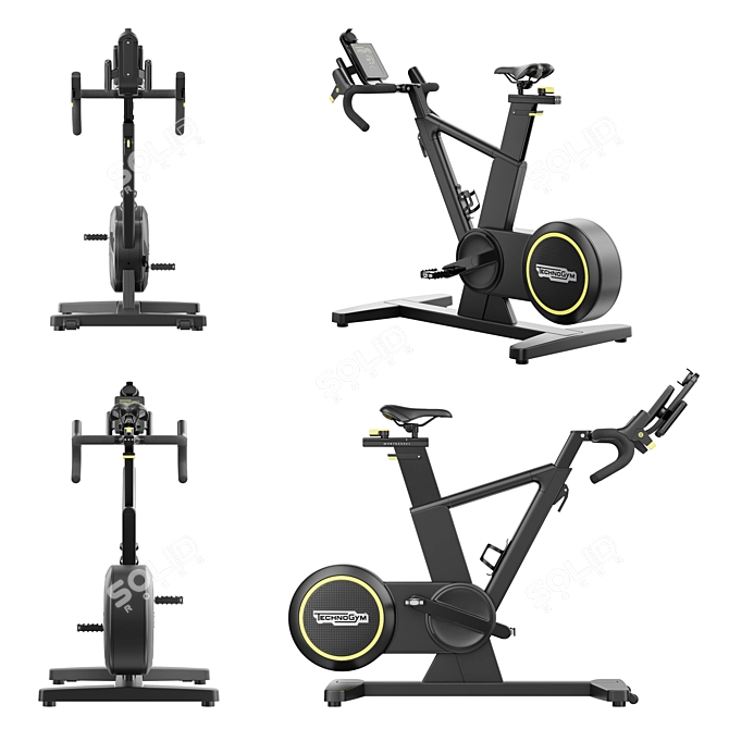 Technogym High-Res Texture Bike 3D model image 3