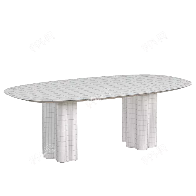 Elegant Teatro Magico Oval Table 3D model image 2