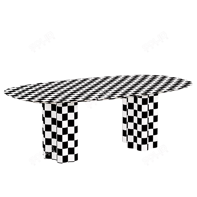 Elegant Teatro Magico Oval Table 3D model image 3