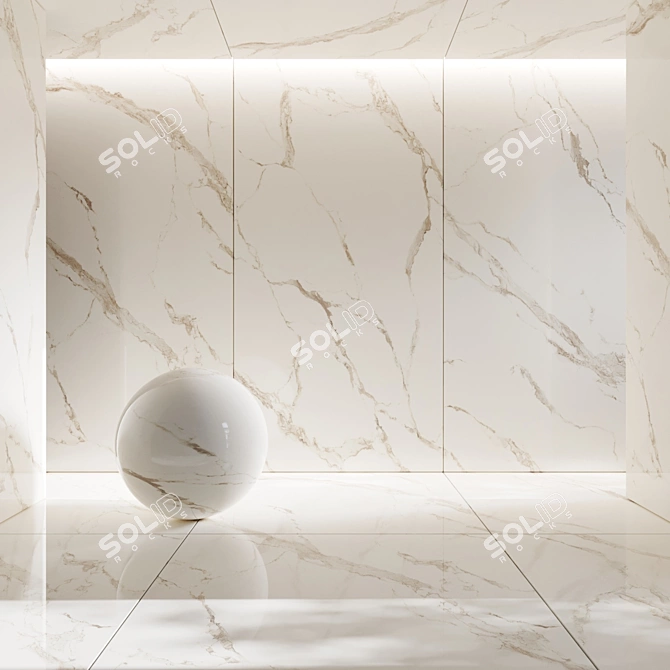 Fiandre Calacatta Bellissimo Ceramic Tile 3D model image 1