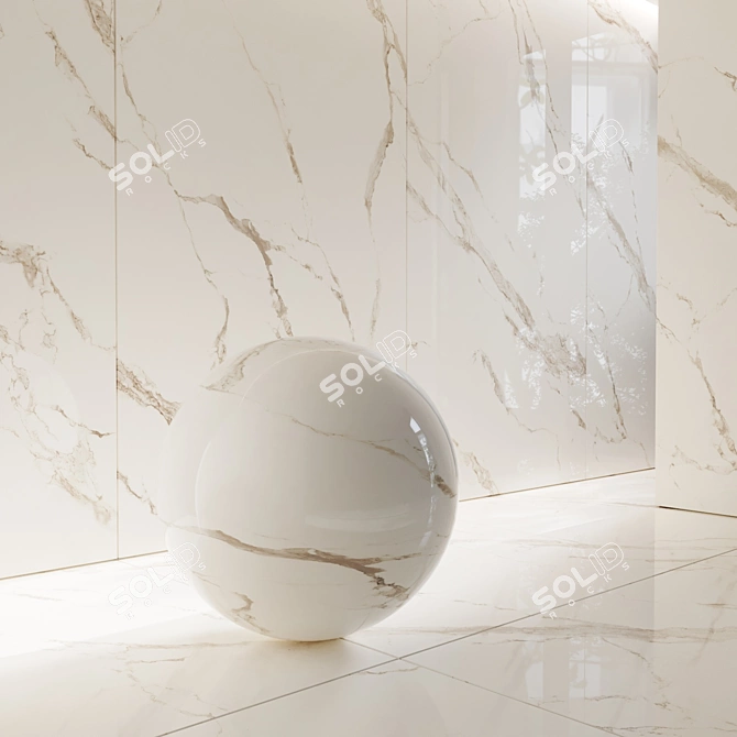 Fiandre Calacatta Bellissimo Ceramic Tile 3D model image 3