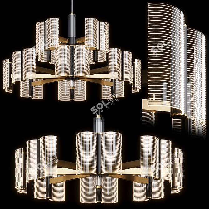 Elegance Defined: Lampatron Chandelier SENSE C 3D model image 1